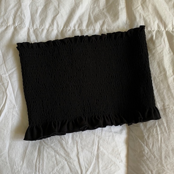 Black Crop Tube Top - Picture 1 of 3